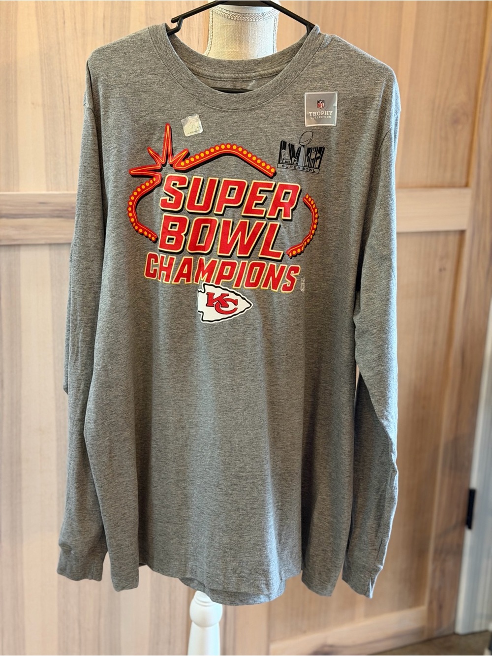 NWT NFL Kansas City Chiefs Super Bowl LVIII Long Sleeve T Shirt Sz-XL